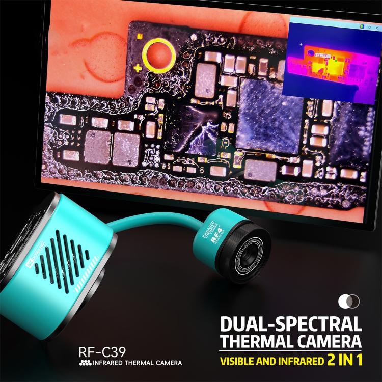 RF4 RF-C39 2 in 1 4K Visible and Infrared Dual-Spectral Thermal Camera for PCB Fault Detector - Blue