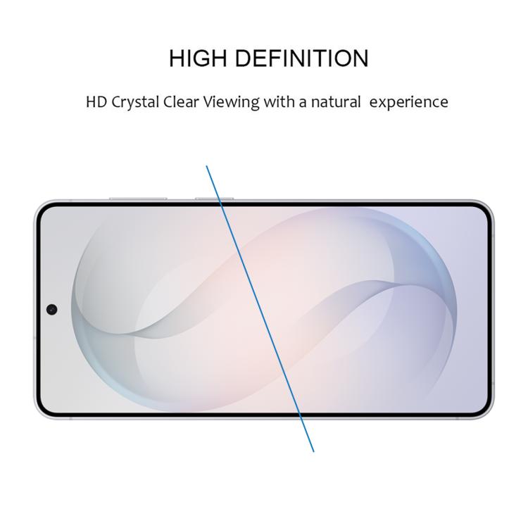 For Galaxy S26 FE 5G High Aluminum Full Screen Silk Printing Tempered Glass Film, Support Fingerprint Unlocking