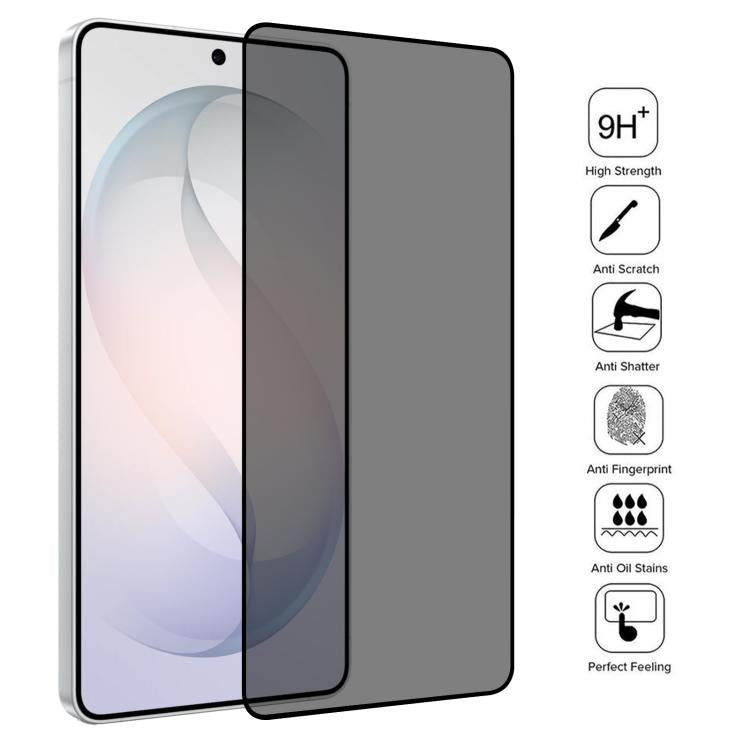 For Galaxy S26 FE 5G Full Cover Anti-peeping Tempered Glass Film, Support Fingerprint Unlocking