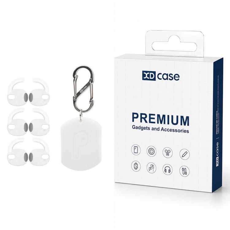 For Galaxy Buds3 Pro XDcase 3 Pairs Silicone Anti-slip Sports Ear Caps with Storage Case & Carabiner