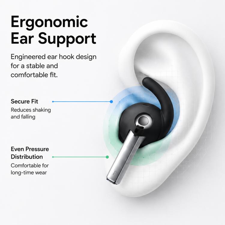 For Galaxy Buds3 Pro XDcase 3 Pairs Silicone Anti-slip Sports Ear Caps with Storage Case & Carabiner