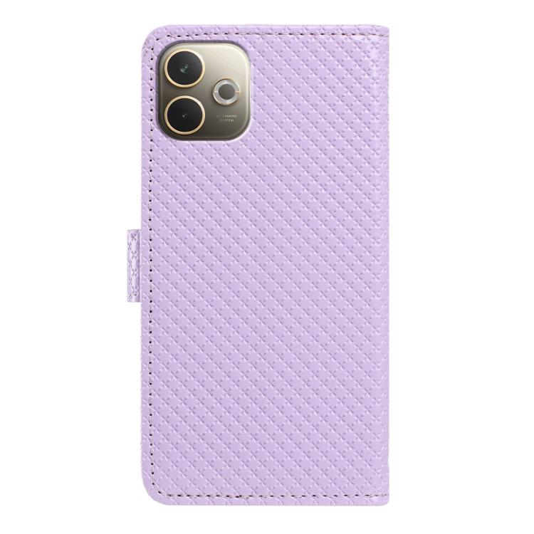 For OPPO A5 Pro 4G / 5G Mirrored Buckle Vegan Leather Phone Case with Small Black Cord