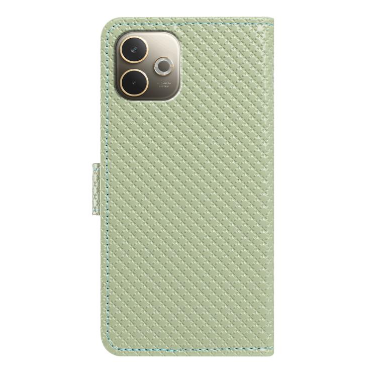 For OPPO A5 Pro 4G / 5G Mirrored Buckle Vegan Leather Phone Case with Small Black Cord