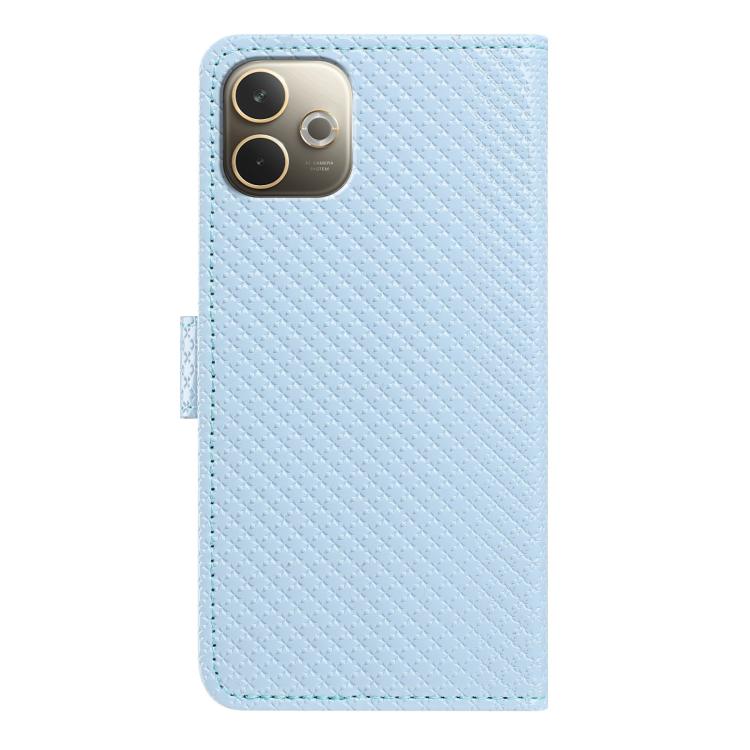 For OPPO A5 Pro 4G / 5G Mirrored Buckle Vegan Leather Phone Case with Small Black Cord