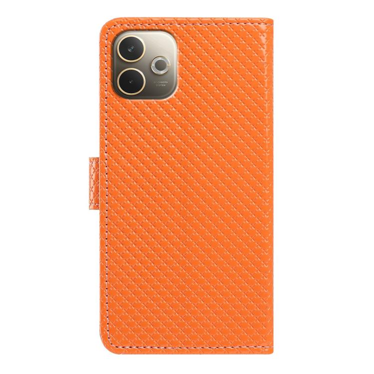 For OPPO A5 Pro 4G / 5G Mirrored Buckle Vegan Leather Phone Case with Small Black Cord