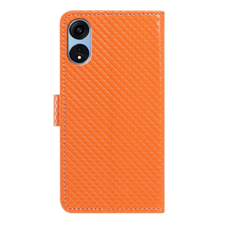 For OPPO A1 Pro Mirrored Buckle Vegan Leather Phone Case with Small Black Cord