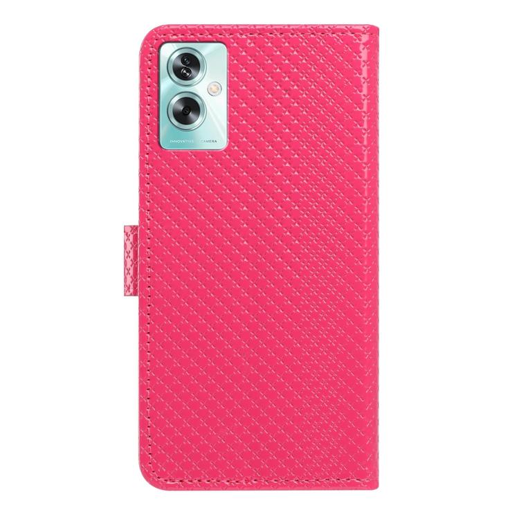 For OPPO A79 5G Mirrored Buckle Vegan Leather Phone Case with Small Black Cord