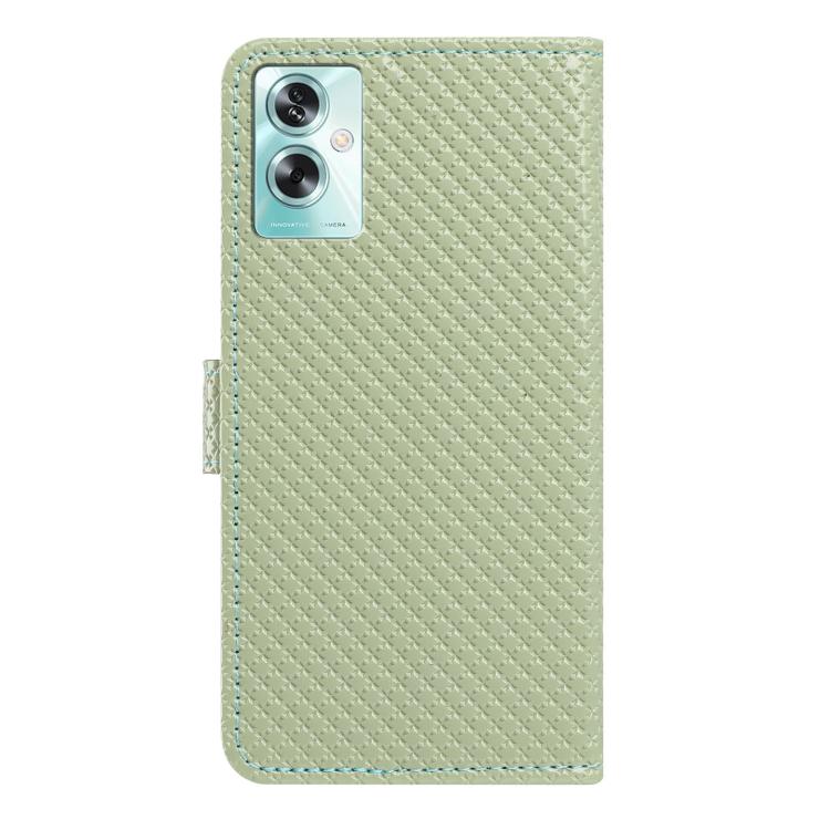For OPPO A79 5G Mirrored Buckle Vegan Leather Phone Case with Small Black Cord