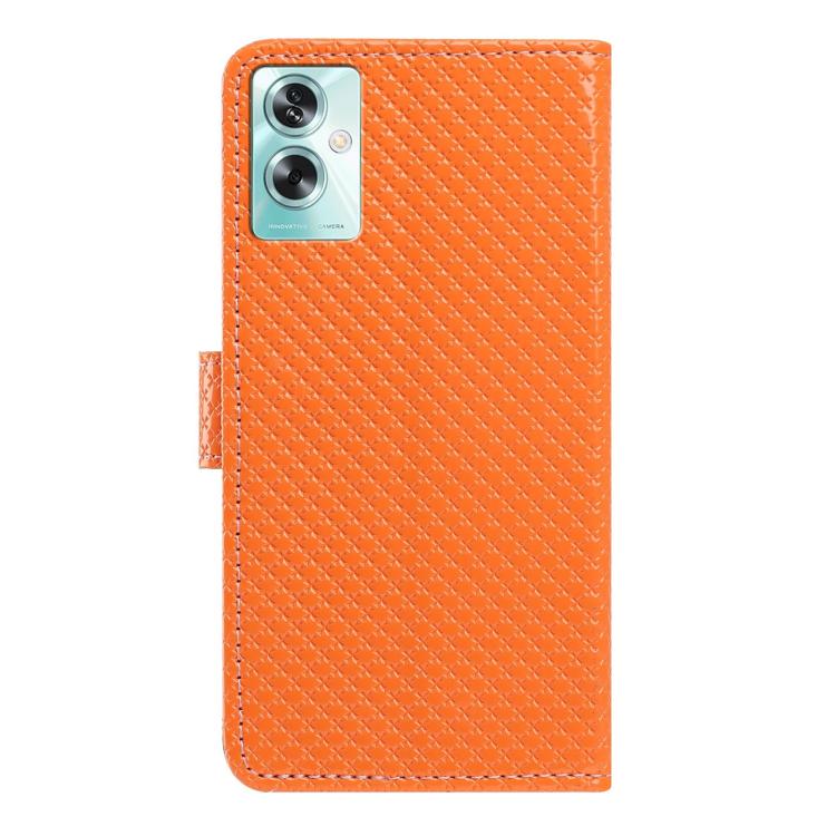 For OPPO A79 5G Mirrored Buckle Vegan Leather Phone Case with Small Black Cord