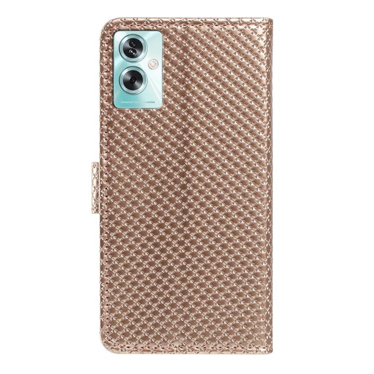 For OPPO A79 5G Mirrored Buckle Vegan Leather Phone Case with Small Black Cord