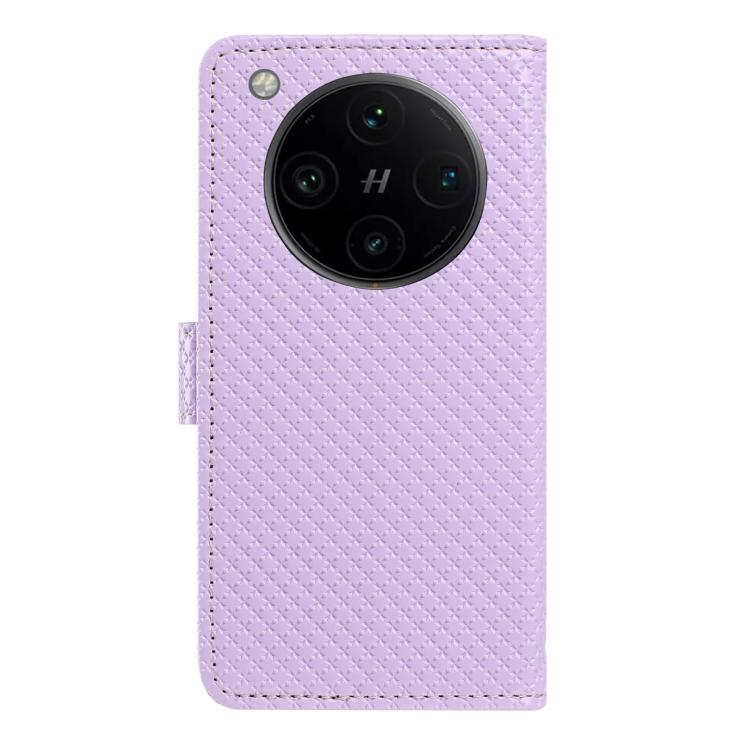 For OPPO Find X8 Pro Mirrored Buckle Vegan Leather Phone Case with Small Black Cord