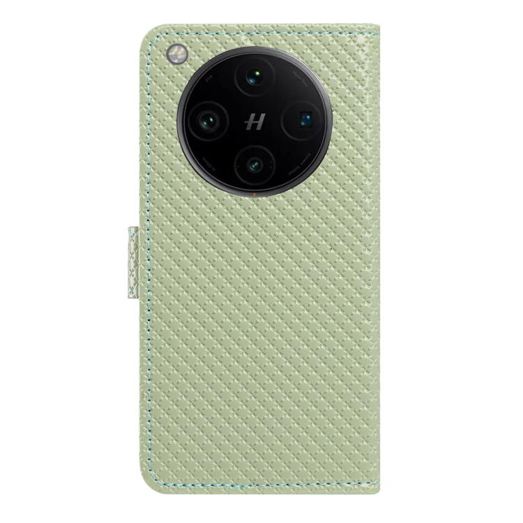 For OPPO Find X8 Pro Mirrored Buckle Vegan Leather Phone Case with Small Black Cord