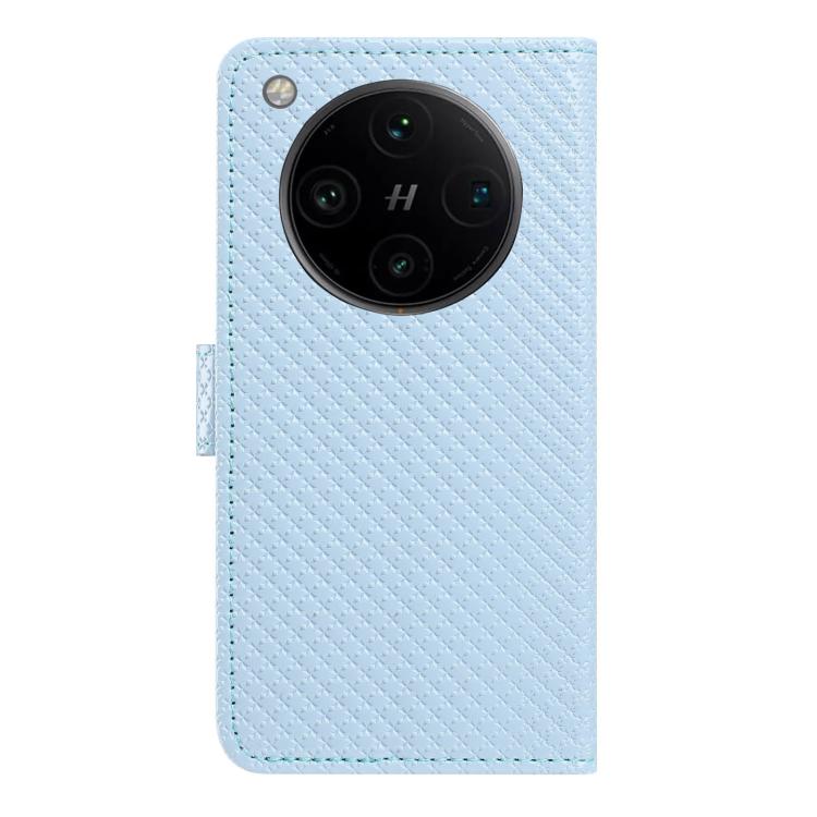 For OPPO Find X8 Pro Mirrored Buckle Vegan Leather Phone Case with Small Black Cord