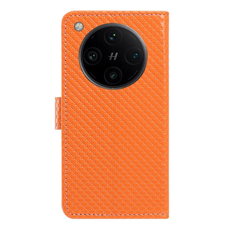 For OPPO Find X8 Pro Mirrored Buckle Vegan Leather Phone Case with Small Black Cord
