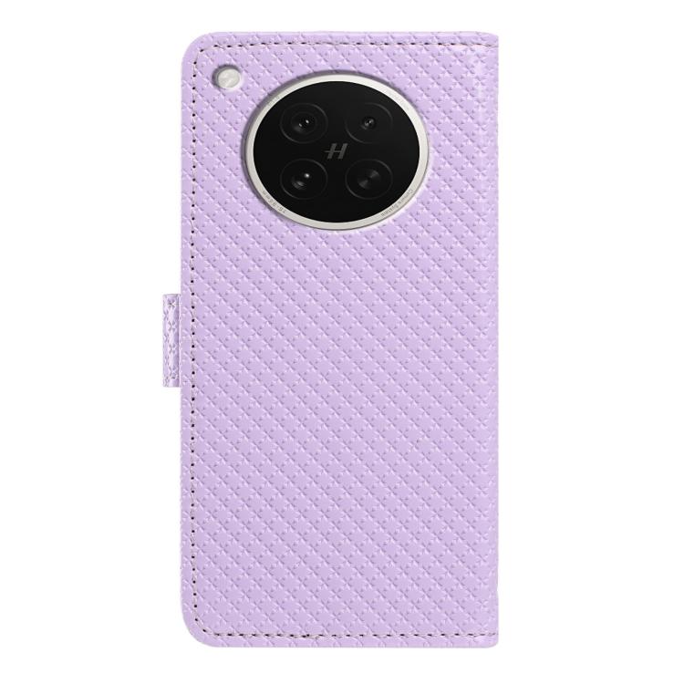 For OPPO Find X8s Mirrored Buckle Vegan Leather Phone Case with Small Black Cord