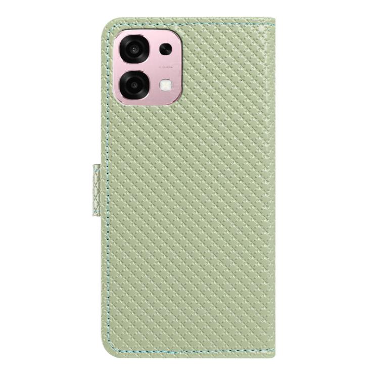 For OPPO A6 Pro 4G / 5G Global Mirrored Buckle Vegan Leather Phone Case with Small Black Cord