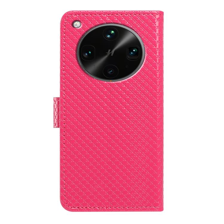 For OPPO Find X8 Ultra Mirrored Buckle Vegan Leather Phone Case with Small Black Cord