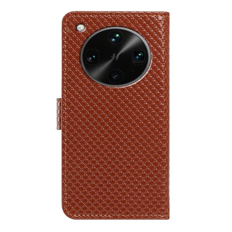 For OPPO Find X8 Ultra Mirrored Buckle Vegan Leather Phone Case with Small Black Cord