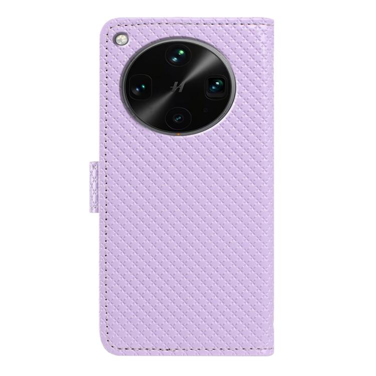 For OPPO Find X8 Ultra Mirrored Buckle Vegan Leather Phone Case with Small Black Cord