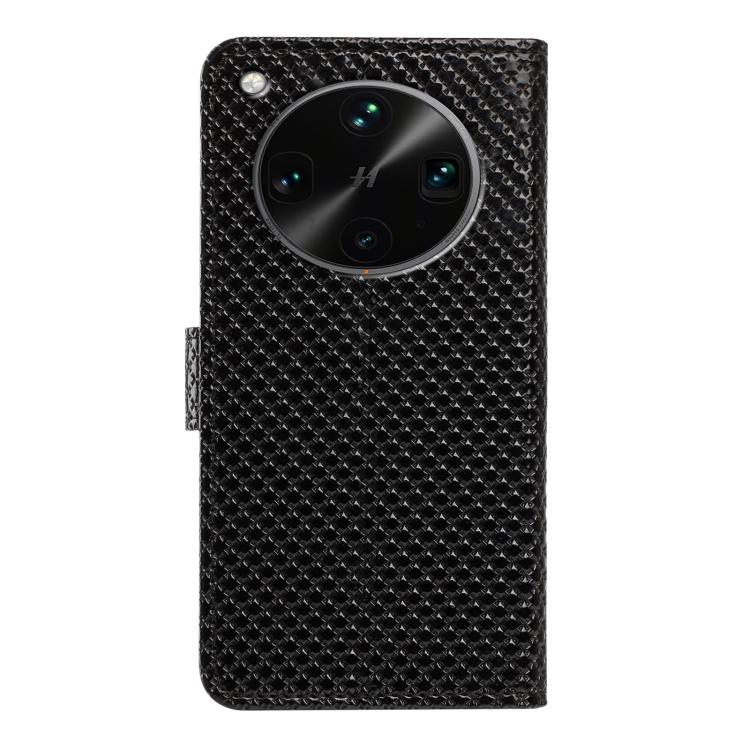 For OPPO Find X8 Ultra Mirrored Buckle Vegan Leather Phone Case with Small Black Cord