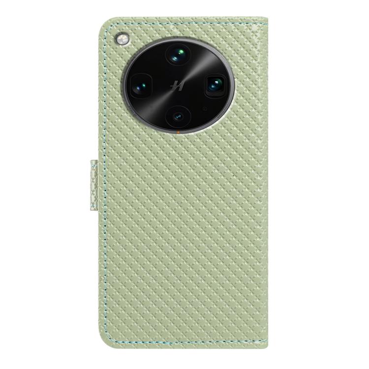 For OPPO Find X8 Ultra Mirrored Buckle Vegan Leather Phone Case with Small Black Cord