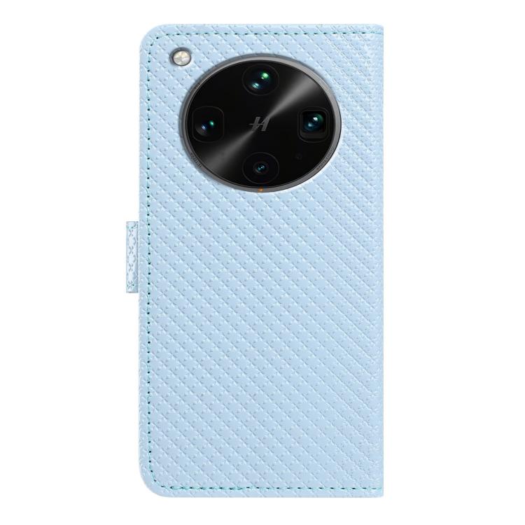 For OPPO Find X8 Ultra Mirrored Buckle Vegan Leather Phone Case with Small Black Cord