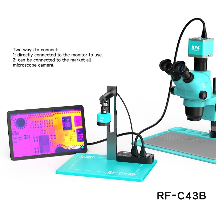 RF4 RF-C43B HDMI Output Liftable Thermal Imaging Workstation For Multiple Cameras - Blue