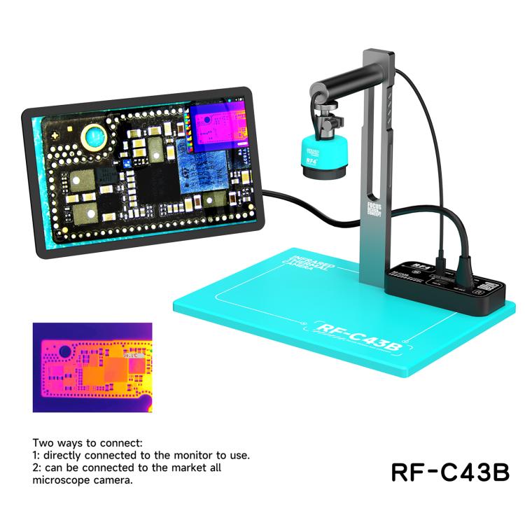 RF4 RF-C43B HDMI Output Liftable Thermal Imaging Workstation For Multiple Cameras - Blue