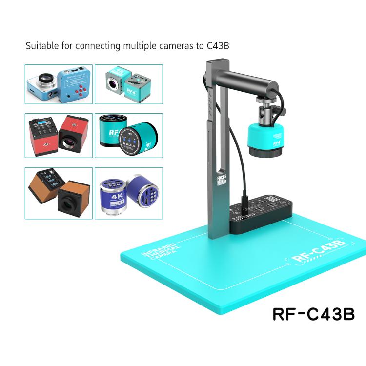 RF4 RF-C43B HDMI Output Liftable Thermal Imaging Workstation For Multiple Cameras - Blue
