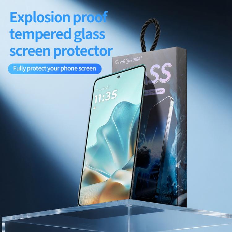 For Motorola Edge 60 Fusion 5pcs / Pack Do As You Wish Silk Screen Printed HD Tempered Glass Film - Black