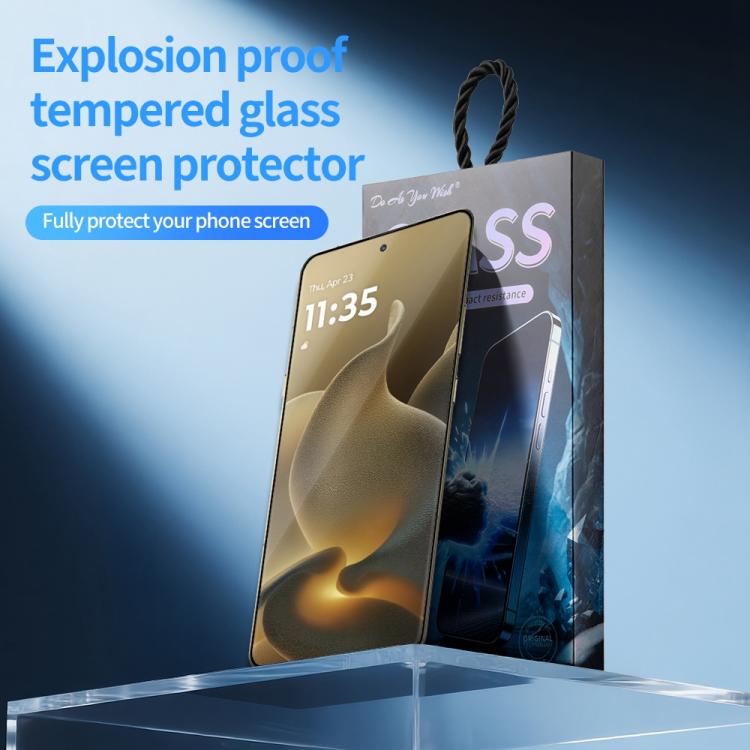 For Motorola Signature 5G 5pcs / Pack Do As You Wish Silk Screen Printed HD Tempered Glass Film - Black