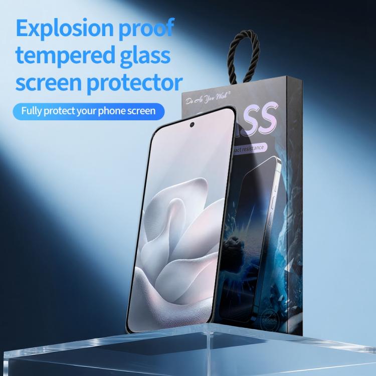 For Motorola Edge 70 Fusion 5G Do As You Wish Silk Screen Printed HD Tempered Glass Film - Black