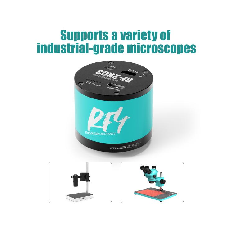 RF4 RF-2KC3 2K HD High-Resolution Adjustable Camera for Trinocular Stereo Microscope - Blue