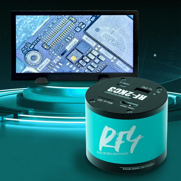 RF4 RF-2KC3 2K HD High-Resolution Adjustable Camera for Trinocular Stereo Microscope - Blue