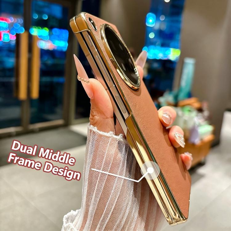 For OPPO Find N6 5G Electroplate Dual Axis Supercar Design PU Phone Case