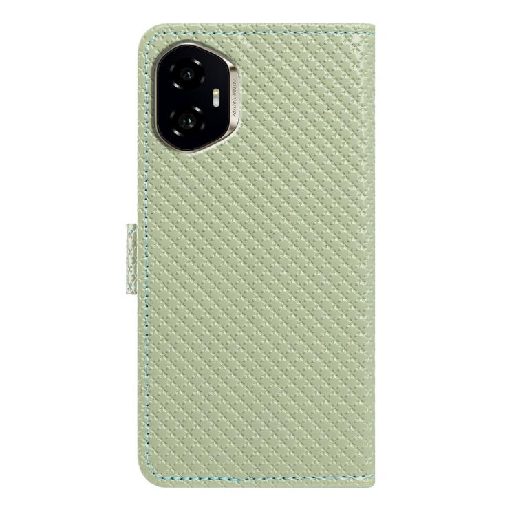 For Honor 300 5G Mirrored Buckle Vegan Leather Phone Case with Small Black Cord