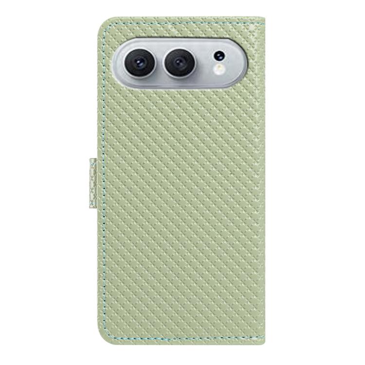 For Honor 600 Global Mirrored Buckle Vegan Leather Phone Case with Small Black Cord