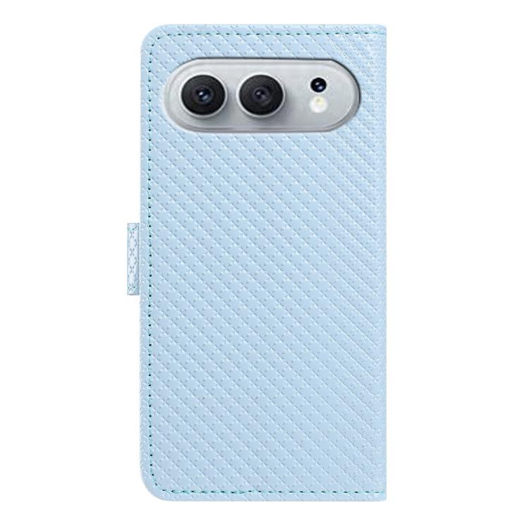 For Honor 600 Global Mirrored Buckle Vegan Leather Phone Case with Small Black Cord