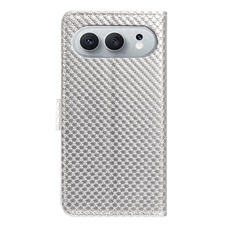 For Honor 600 Global Mirrored Buckle Vegan Leather Phone Case with Small Black Cord