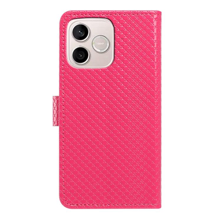 For Honor 600 Lite Global Mirrored Buckle Vegan Leather Phone Case with Small Black Cord