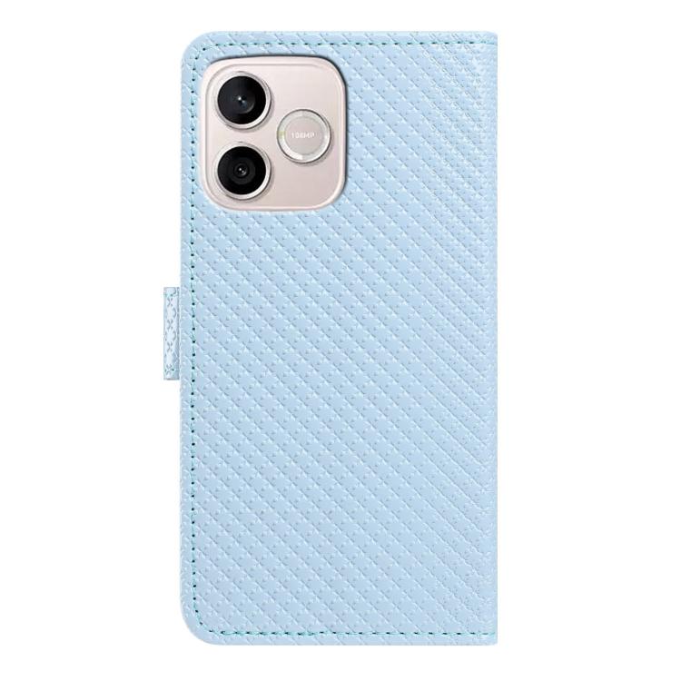 For Honor 600 Lite Global Mirrored Buckle Vegan Leather Phone Case with Small Black Cord