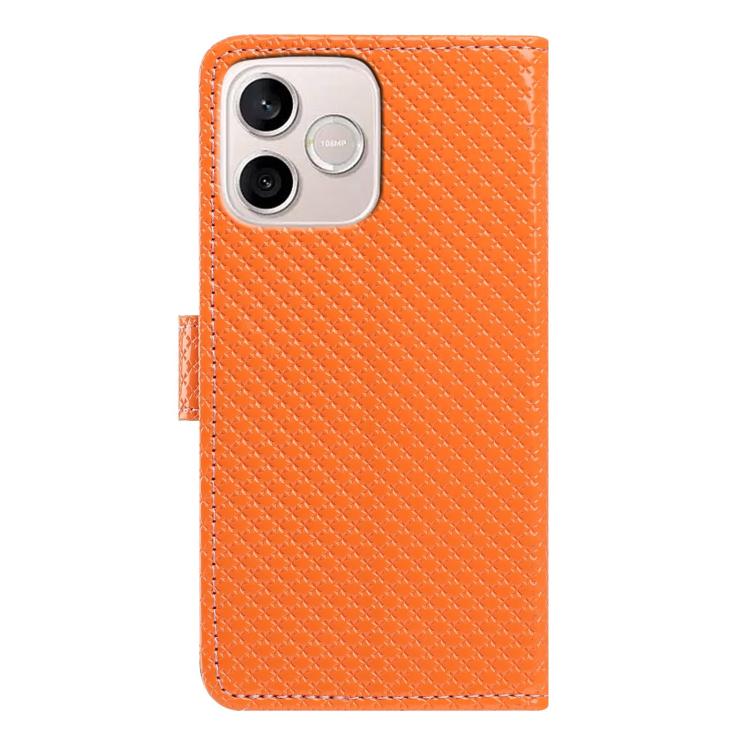 For Honor 600 Lite Global Mirrored Buckle Vegan Leather Phone Case with Small Black Cord