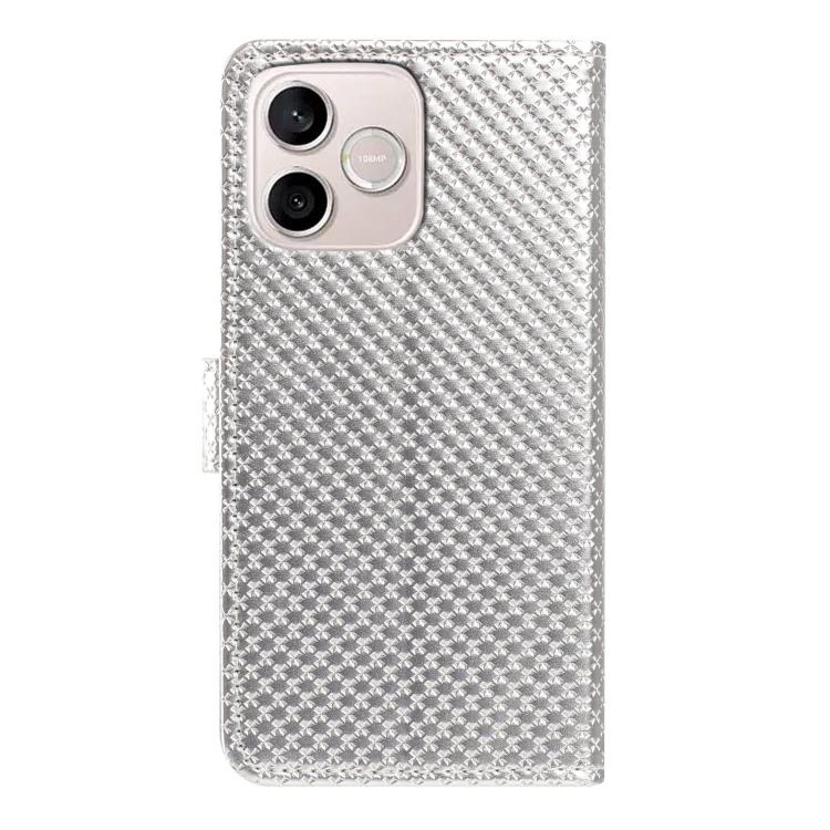 For Honor 600 Lite Global Mirrored Buckle Vegan Leather Phone Case with Small Black Cord
