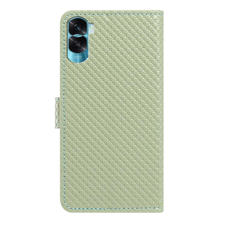 For Honor 90 Lite 5G / X50i Mirrored Buckle Vegan Leather Phone Case with Small Black Cord