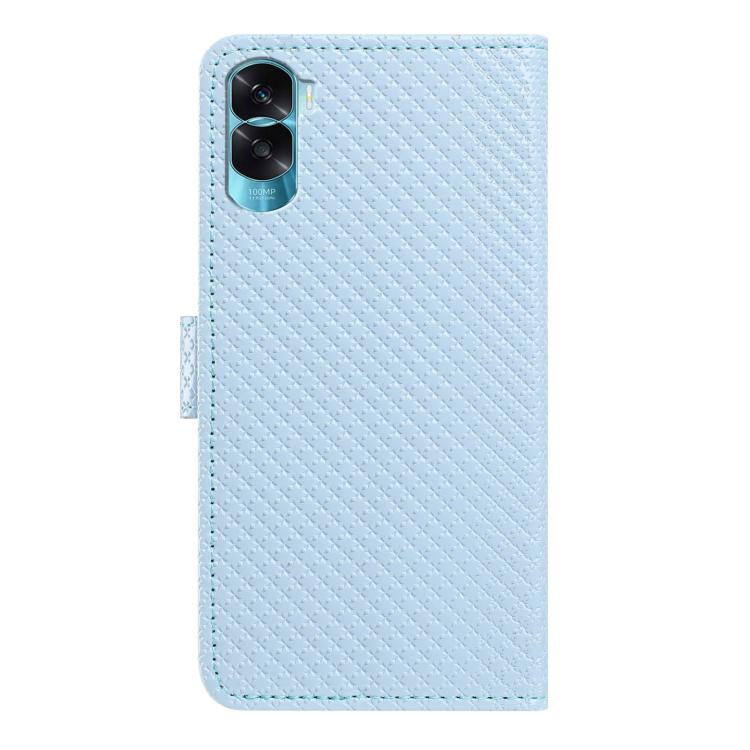 For Honor 90 Lite 5G / X50i Mirrored Buckle Vegan Leather Phone Case with Small Black Cord