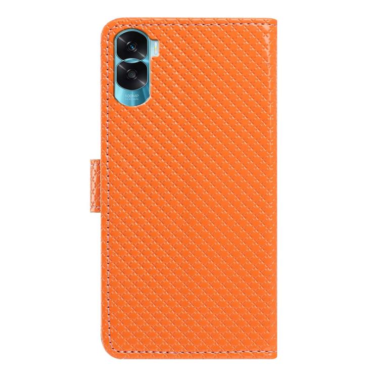 For Honor 90 Lite 5G / X50i Mirrored Buckle Vegan Leather Phone Case with Small Black Cord
