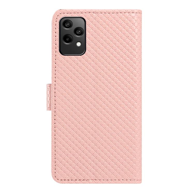 For Honor 200 Lite Global Mirrored Buckle Vegan Leather Phone Case with Small Black Cord