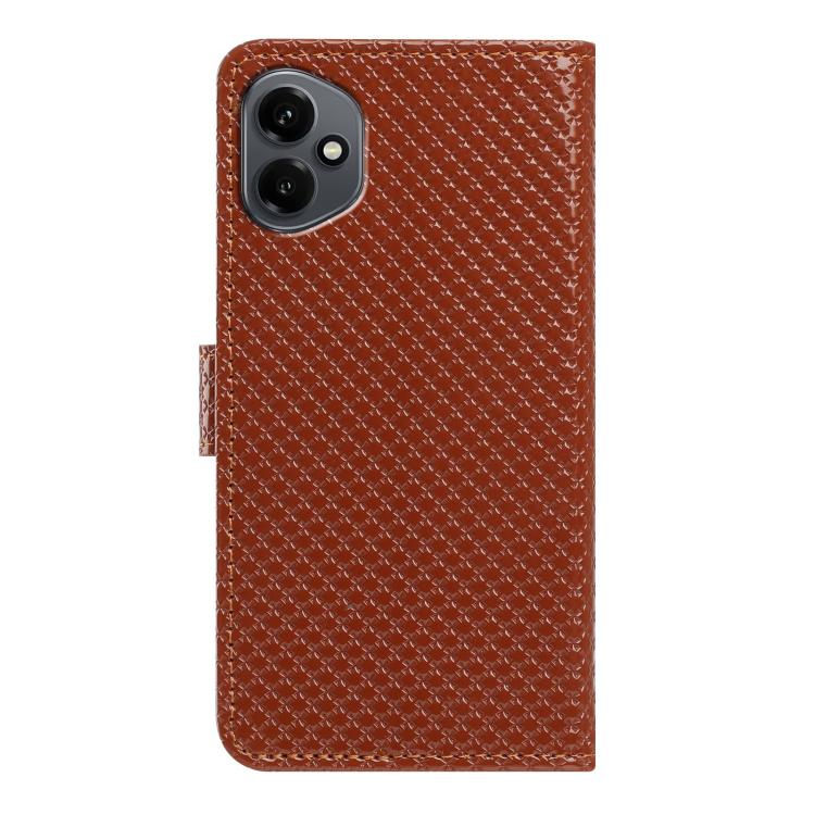 For Honor 400 Global 156.5mm Mirrored Buckle Vegan Leather Phone Case with Small Black Cord