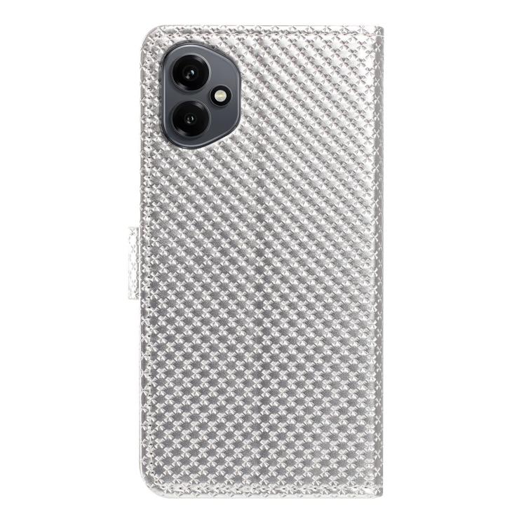 For Honor 400 Global 156.5mm Mirrored Buckle Vegan Leather Phone Case with Small Black Cord