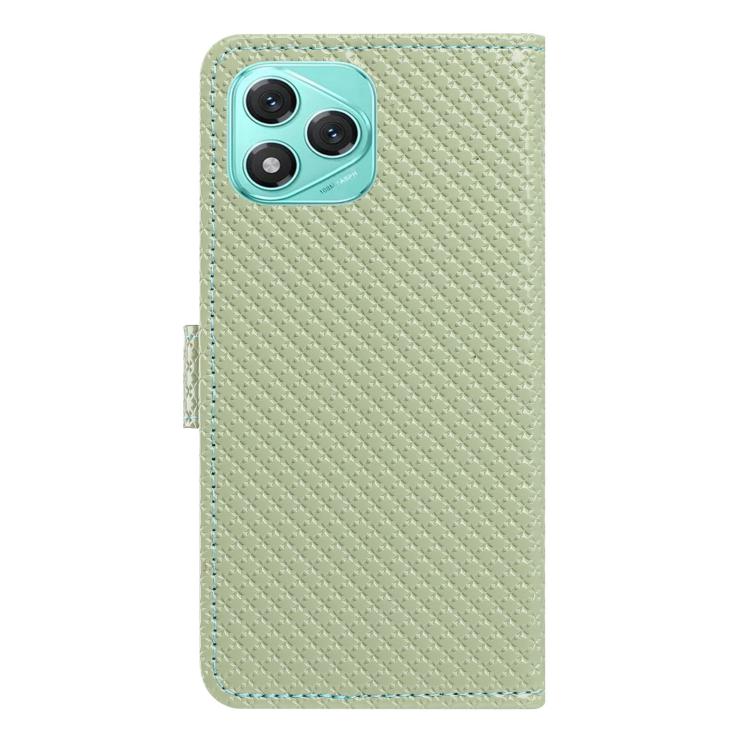 For Honor 400 Lite Global Mirrored Buckle Vegan Leather Phone Case with Small Black Cord